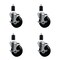Service Caster 4'' SS Soft Rubber Swivel 1-1/2'' Expanding Stem Caster Set with Brake, 4PK SCC-SSEX20S414-SRS-TLB-112-4 - alternate 1